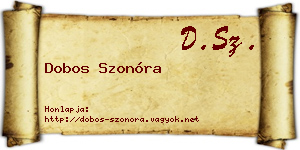 Dobos Szonóra névjegykártya